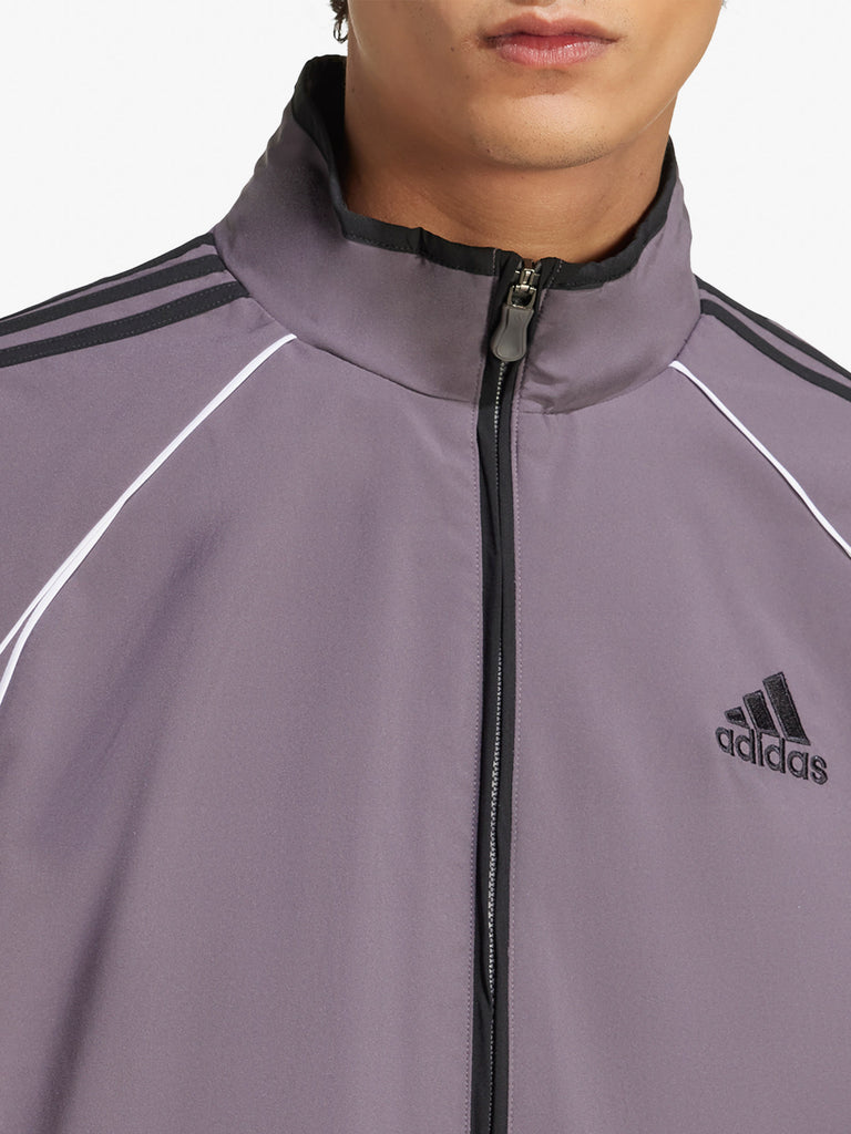ADIDAS felpa girocollo teamgeist adicolor uomo viola