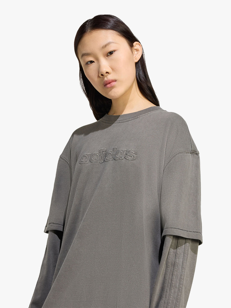 ADIDAS abito corto a strati donna nero cotone