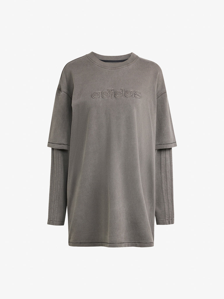 ADIDAS abito corto a strati donna nero cotone