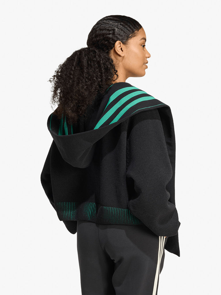 ADIDAS felpa con cappuccio donna nero