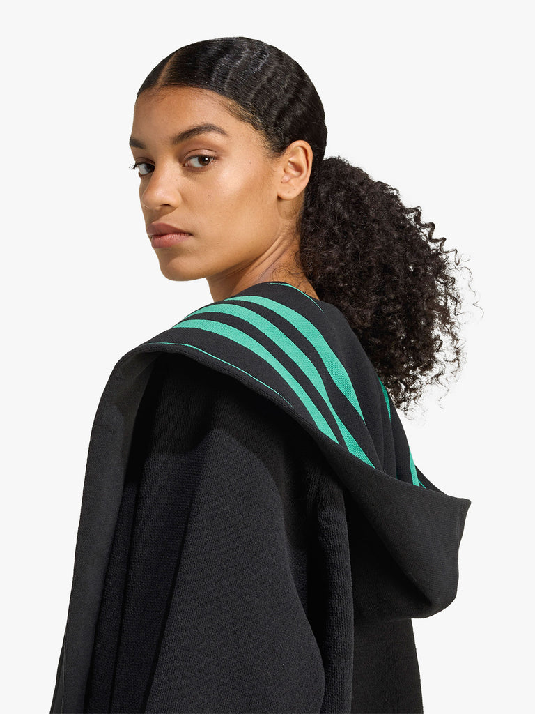 ADIDAS felpa con cappuccio donna nero