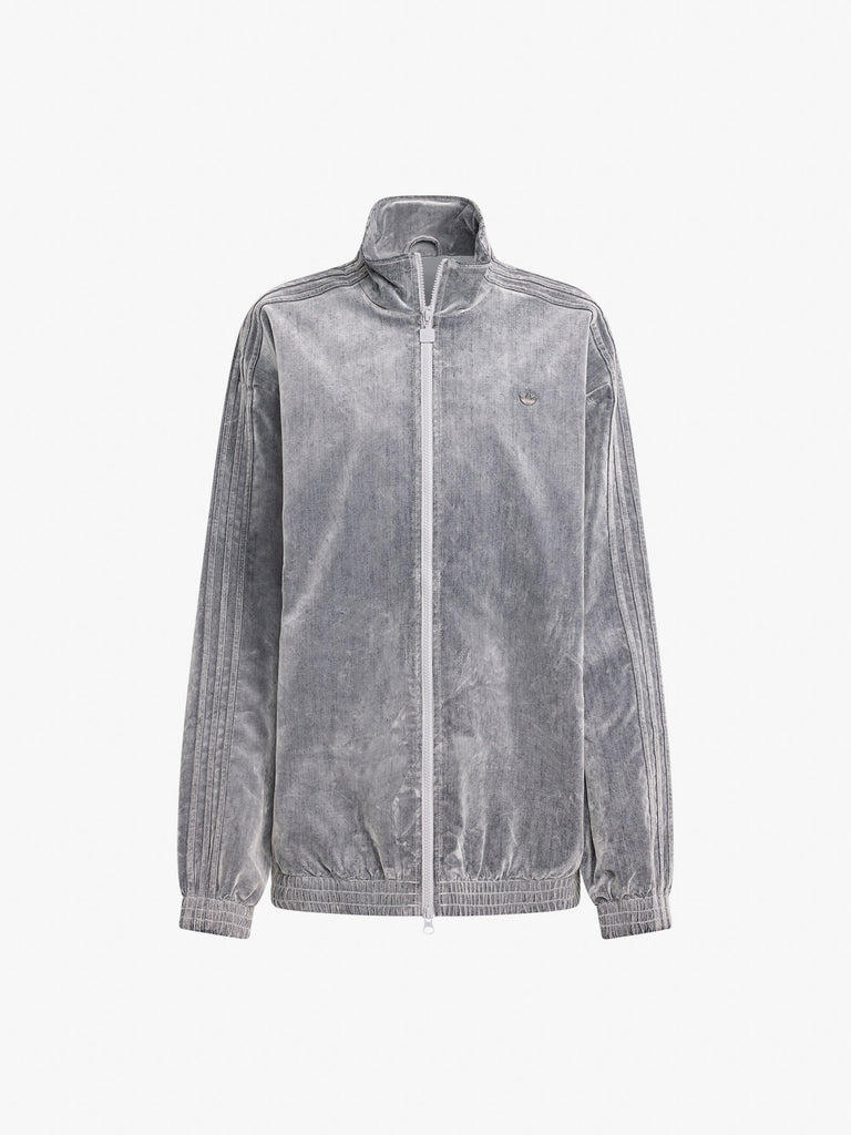 ADIDAS felpa girocollo leopard firebird oversized donna grigio cotone