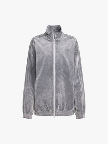 ADIDAS felpa girocollo leopard firebird oversized donna grigio cotone