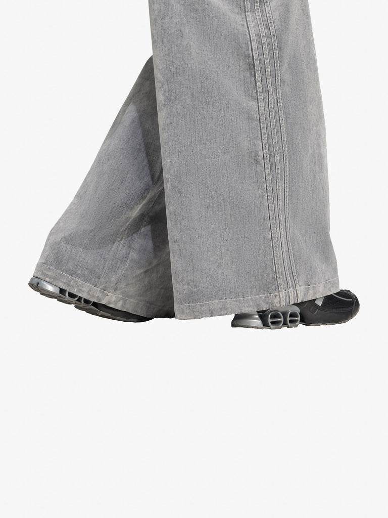 ADIDAS joggers gradient firebird oversized donna grigio cotone