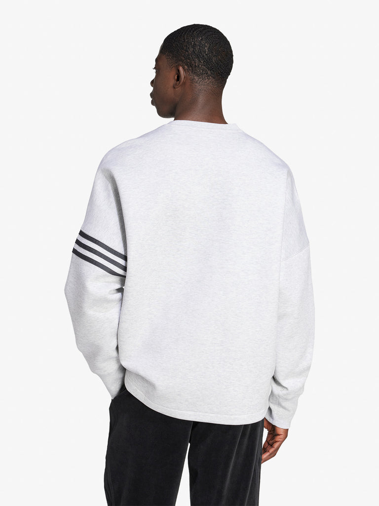 ADIDAS felpa girocollo neuclassics oversize uomo grigio cotone