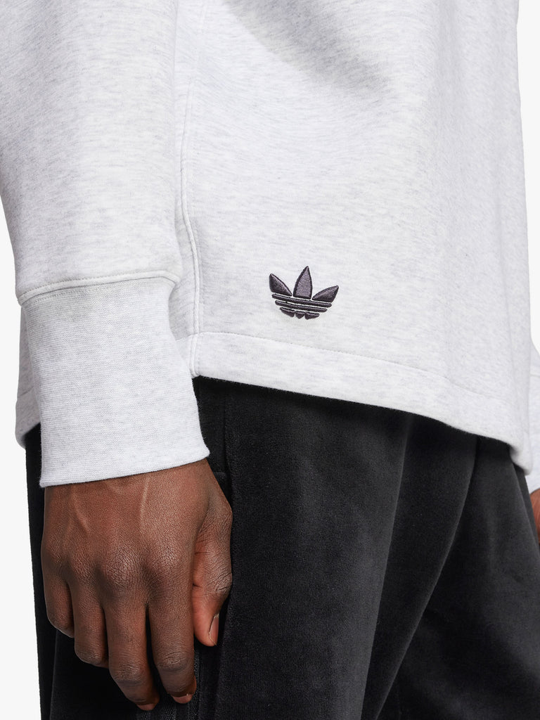 ADIDAS felpa girocollo neuclassics oversize uomo grigio cotone