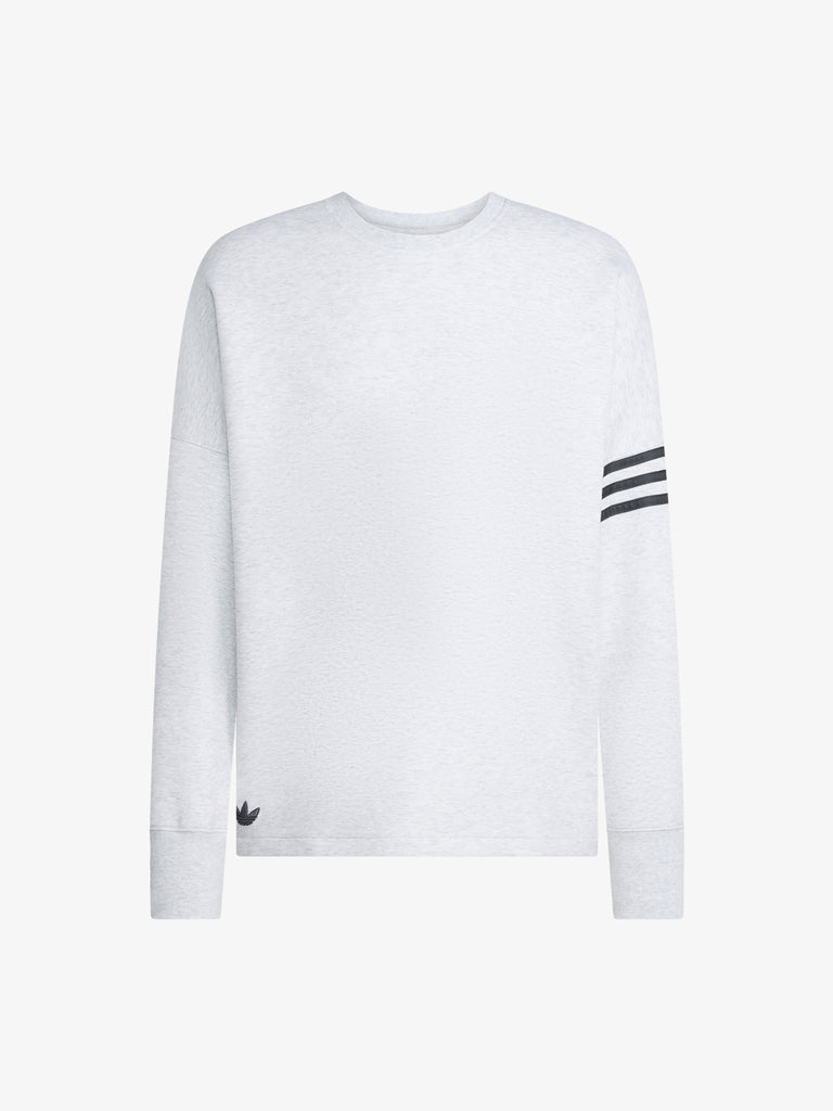 ADIDAS felpa girocollo neuclassics oversize uomo grigio cotone