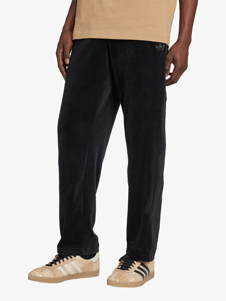 ADIDAS joggers sst adicolor velour uomo nero cotone