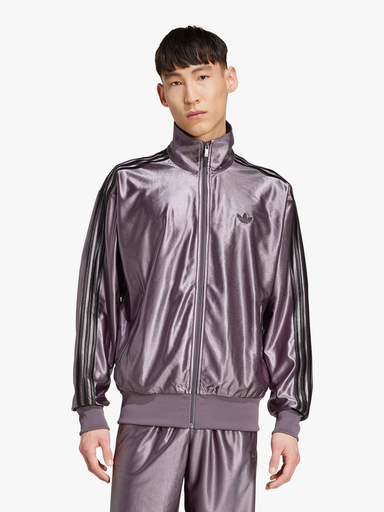 ADIDAS felpa girocollo metallizzata firebird uomo viola
