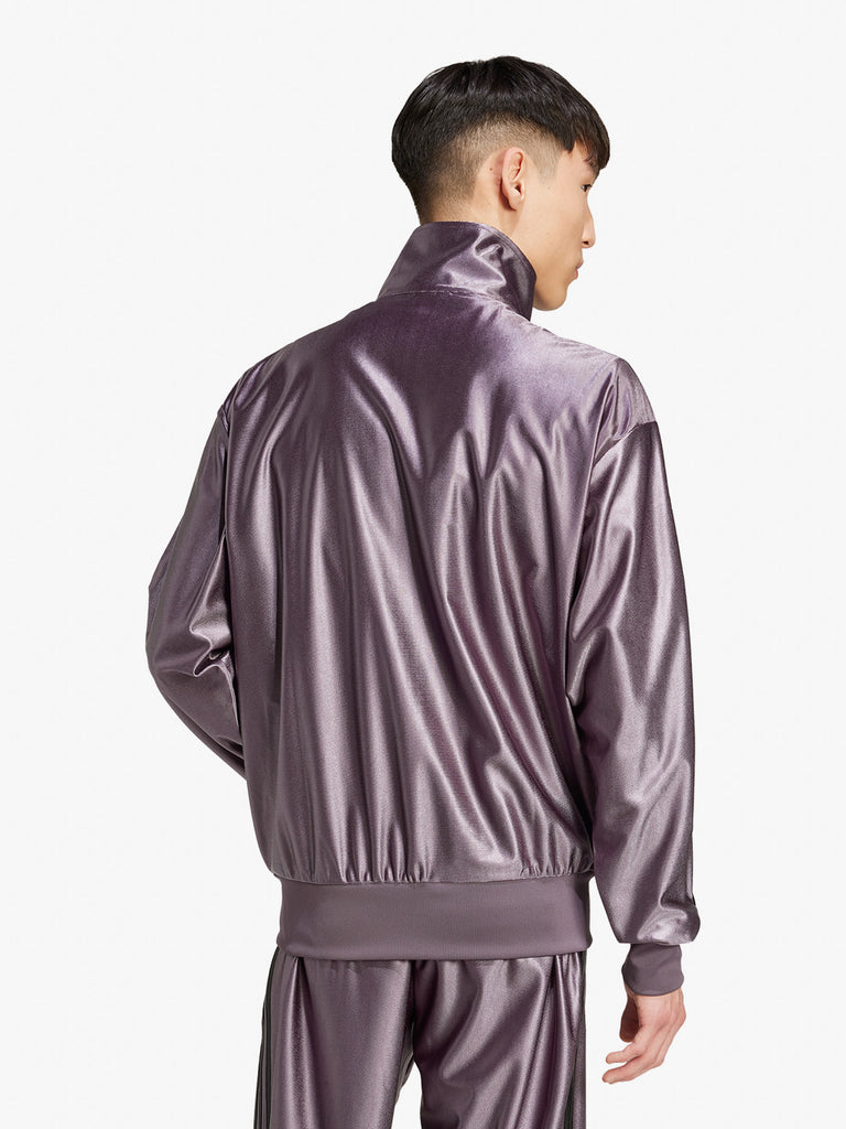 ADIDAS felpa girocollo metallizzata firebird uomo viola