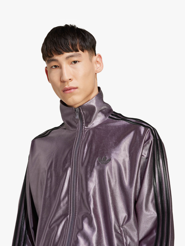 ADIDAS felpa girocollo metallizzata firebird uomo viola