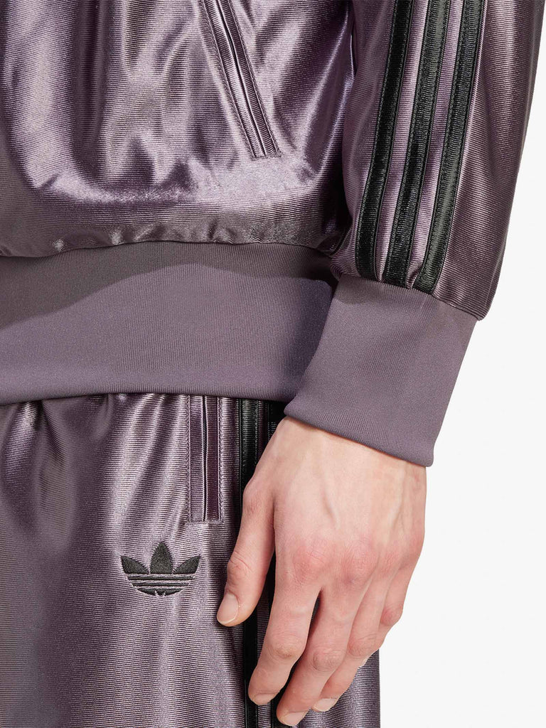 ADIDAS felpa girocollo metallizzata firebird uomo viola