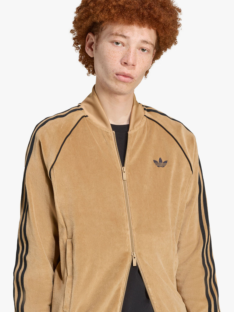 ADIDAS felpa girocollo sst adicolor uomo beige cotone