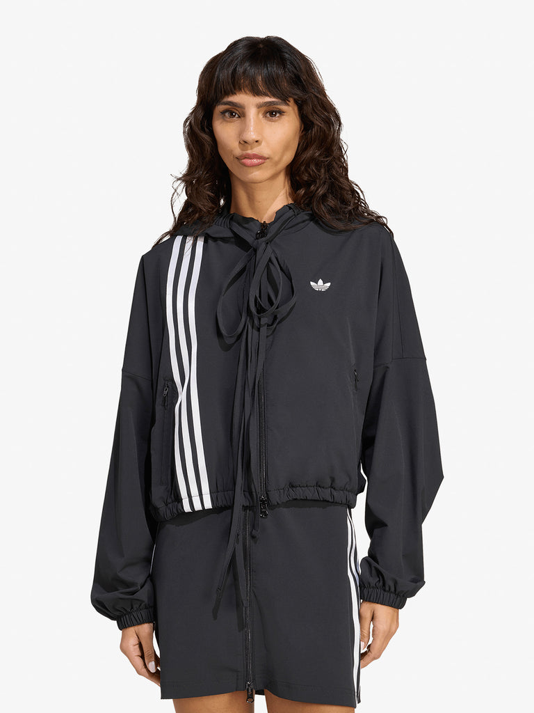 ADIDAS felpa con cappuccio ribbon donna nero