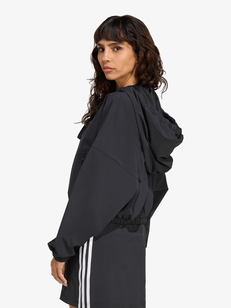 ADIDAS felpa con cappuccio ribbon donna nero