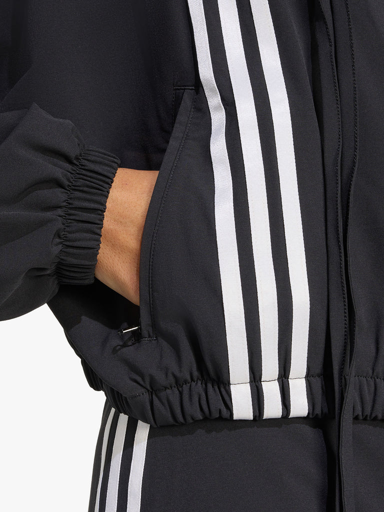 ADIDAS felpa con cappuccio ribbon donna nero