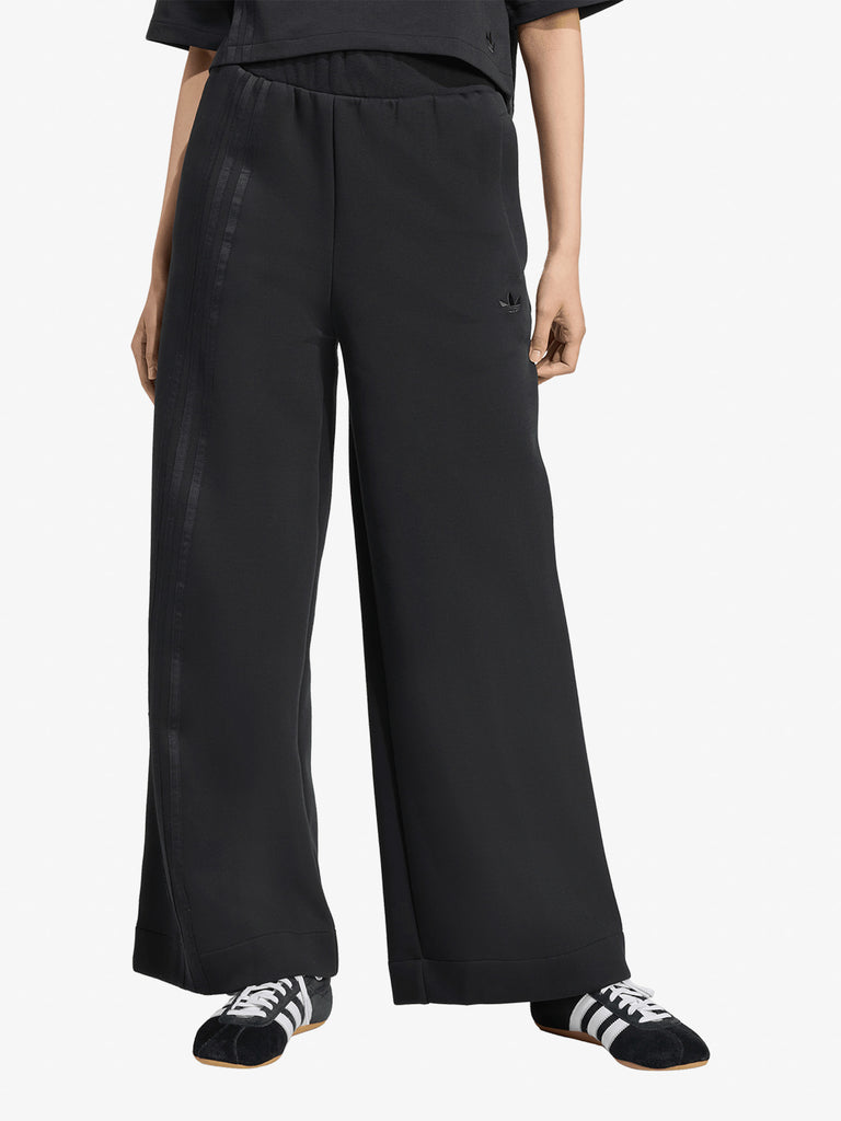 ADIDAS joggers 3 stripes donna nero cotone