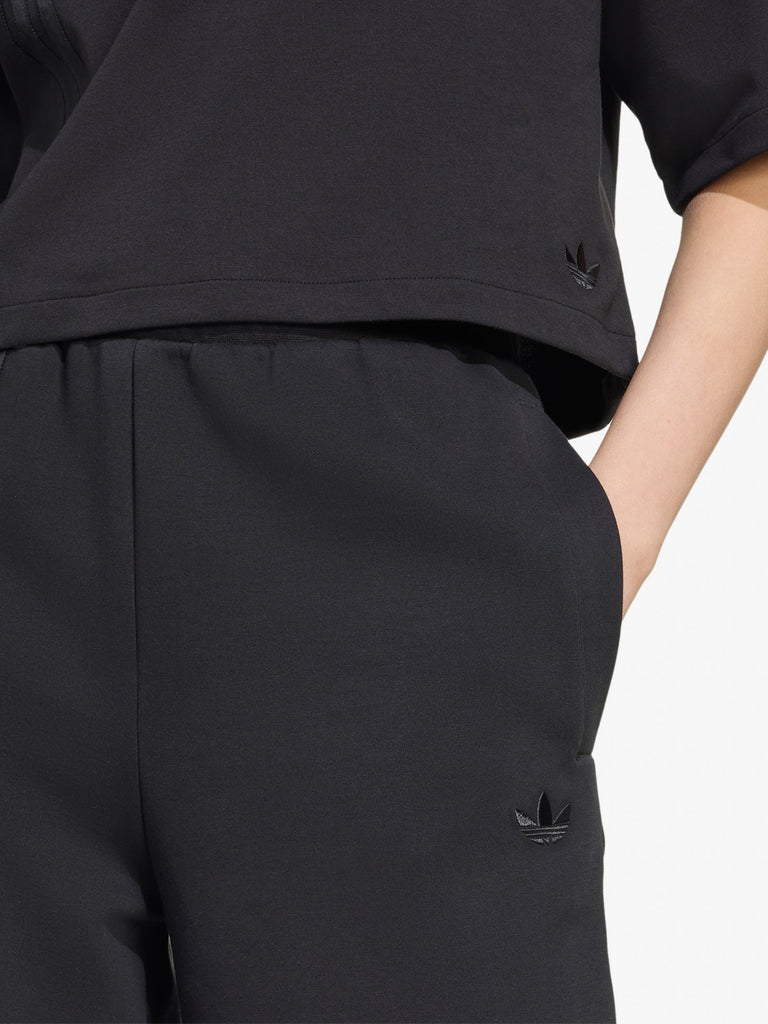 ADIDAS joggers 3 stripes donna nero cotone