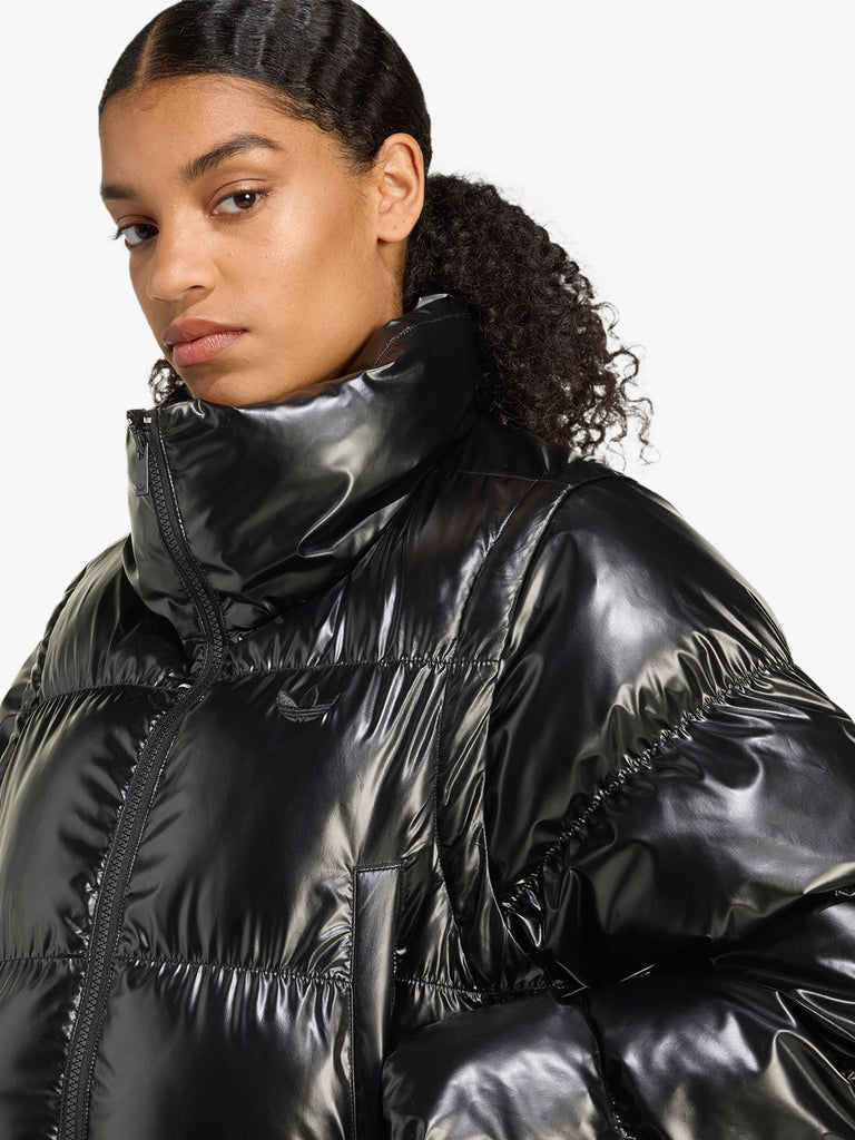 ADIDAS giubbotto glossy puff donna nero