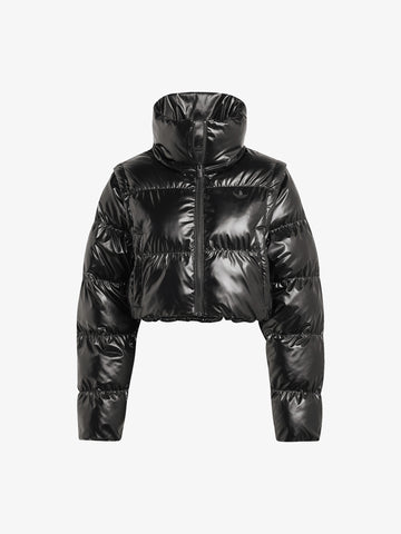 ADIDAS giubbotto glossy puff donna nero