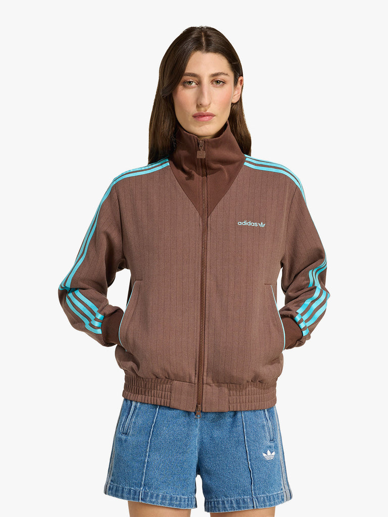 ADIDAS felpa girocollo tailored donna marrone