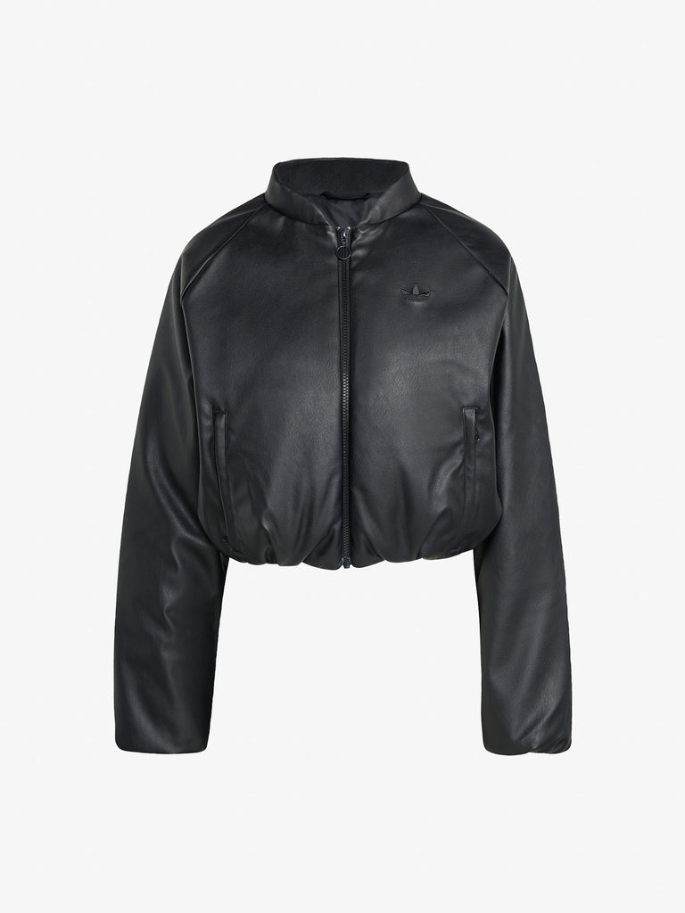 ADIDAS giubbotto pleather bomber donna nero