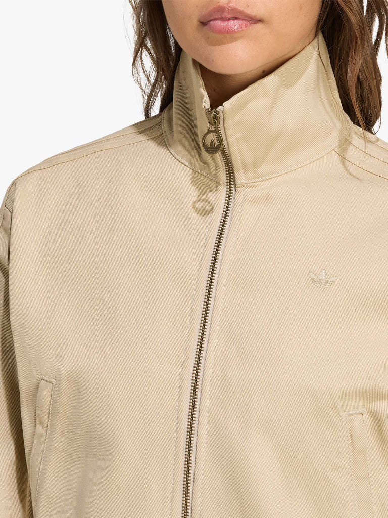 ADIDAS giubbotto firebird cropped donna beige cotone