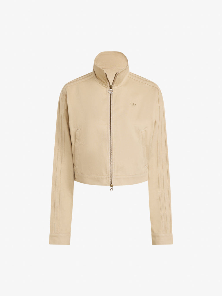 ADIDAS giubbotto firebird cropped donna beige cotone