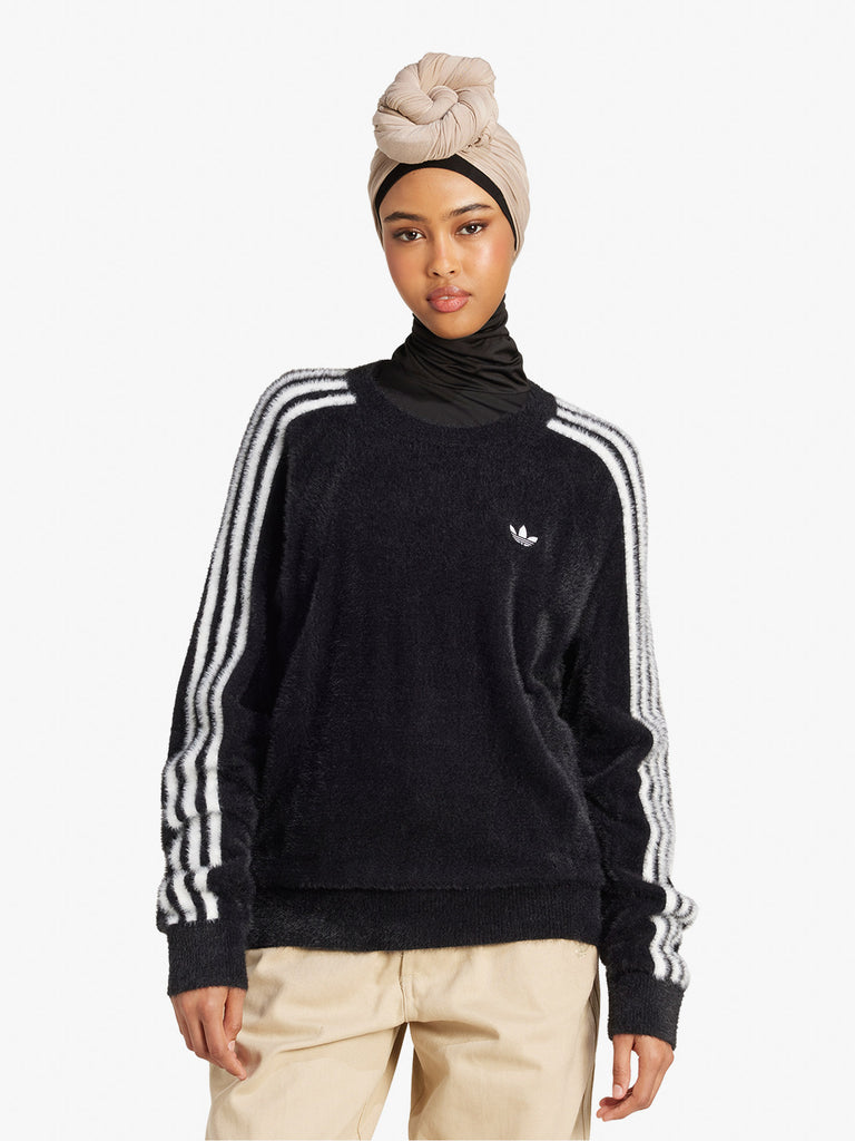 ADIDAS felpa girocollo holiday sweater donna nero