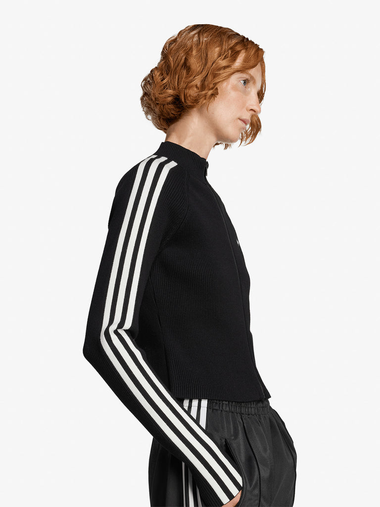 ADIDAS felpa girocollo adicolor 3-stripes donna nero