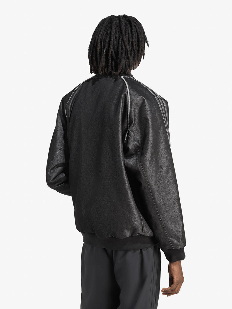 ADIDAS giubbotto denim uomo nero cotone