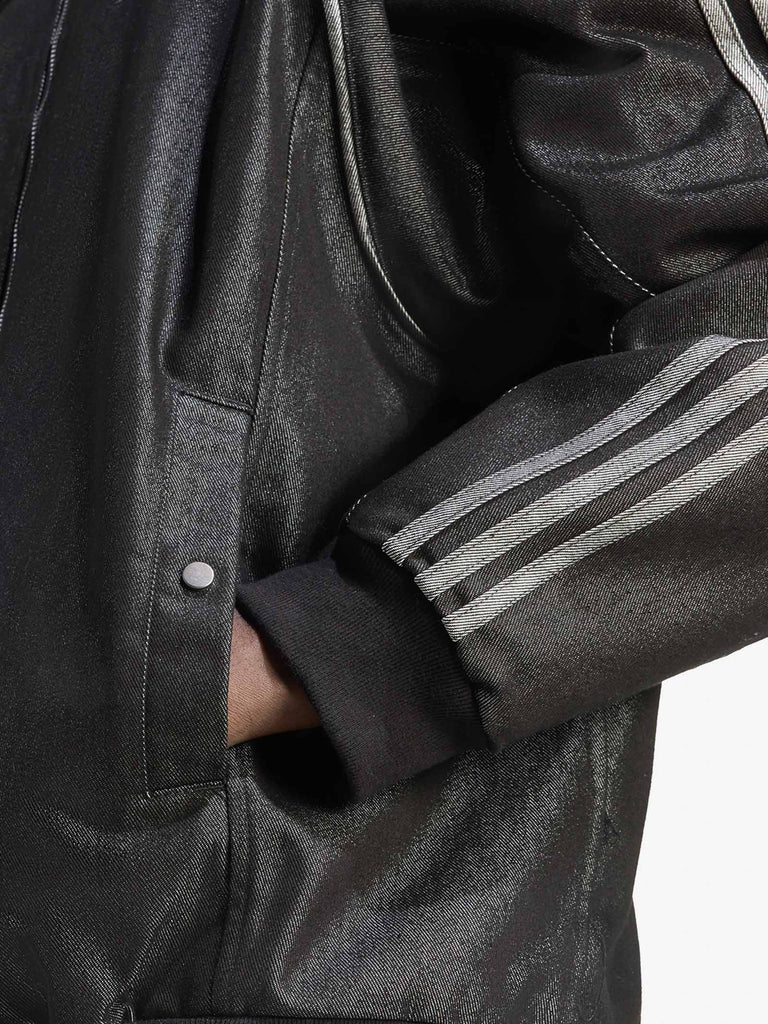 ADIDAS giubbotto denim uomo nero cotone