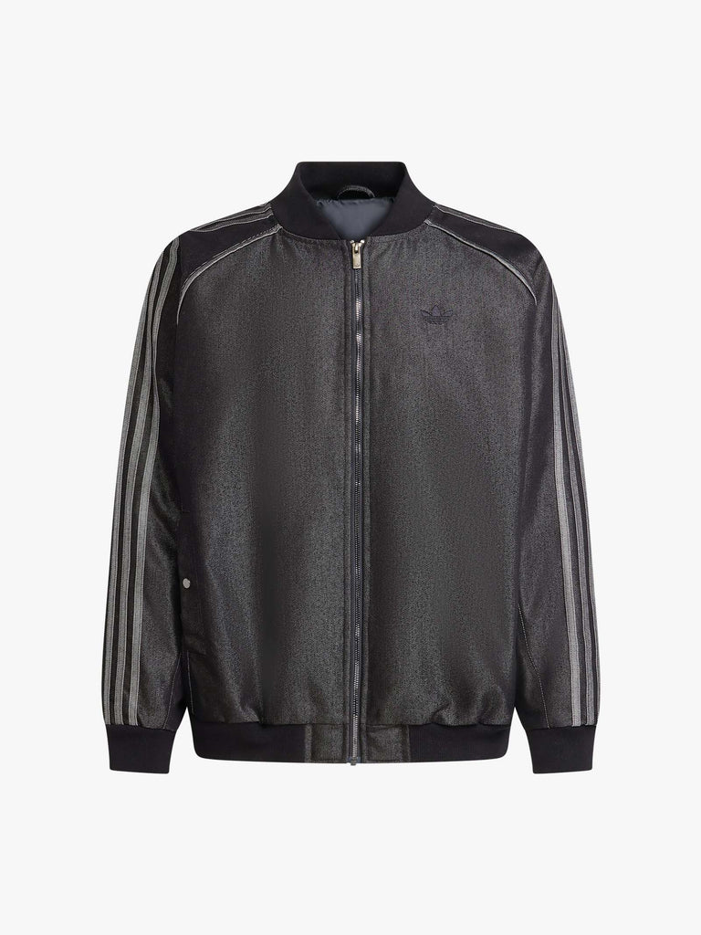 ADIDAS giubbotto denim uomo nero cotone