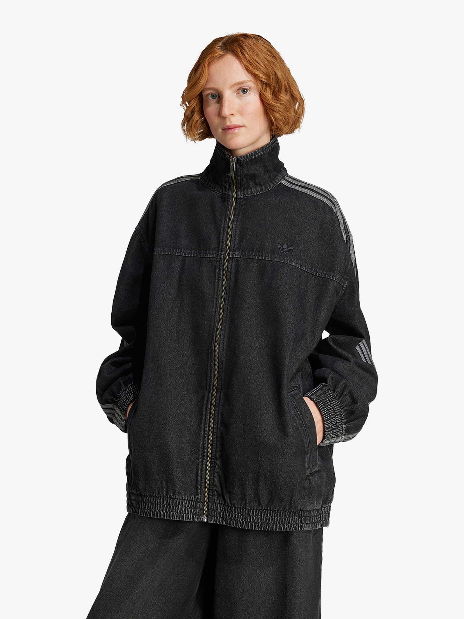ADIDAS black cotton women's adicolor denim adilenium jacket