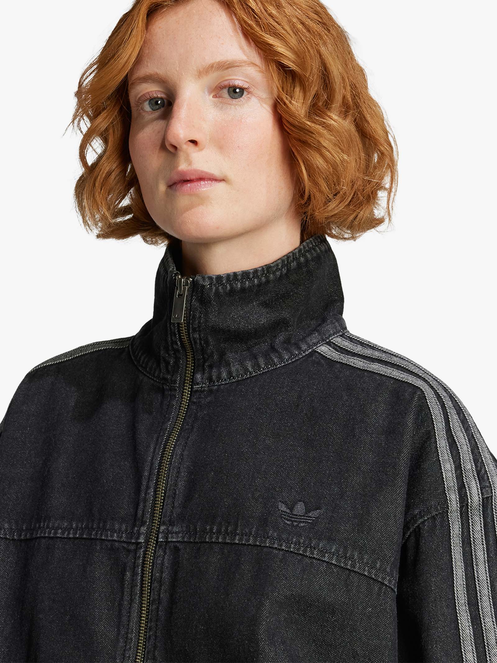 ADIDAS black cotton women's adicolor denim adilenium jacket
