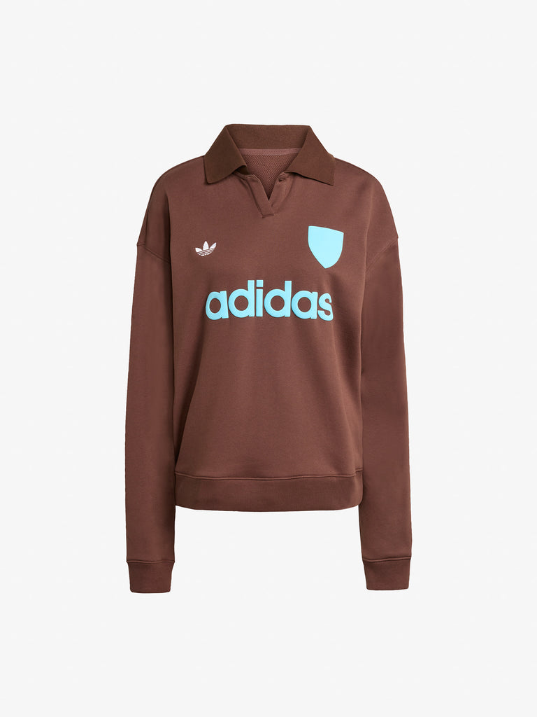 ADIDAS polo graphic donna marrone cotone