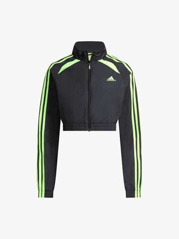 ADIDAS felpa girocollo teamgeist adicolor cropped donna nero