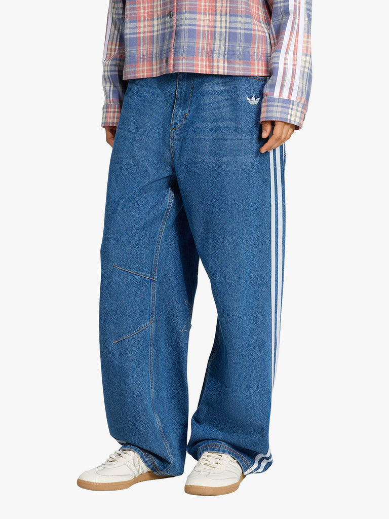 ADIDAS jeans originals baggy donna blu cotone