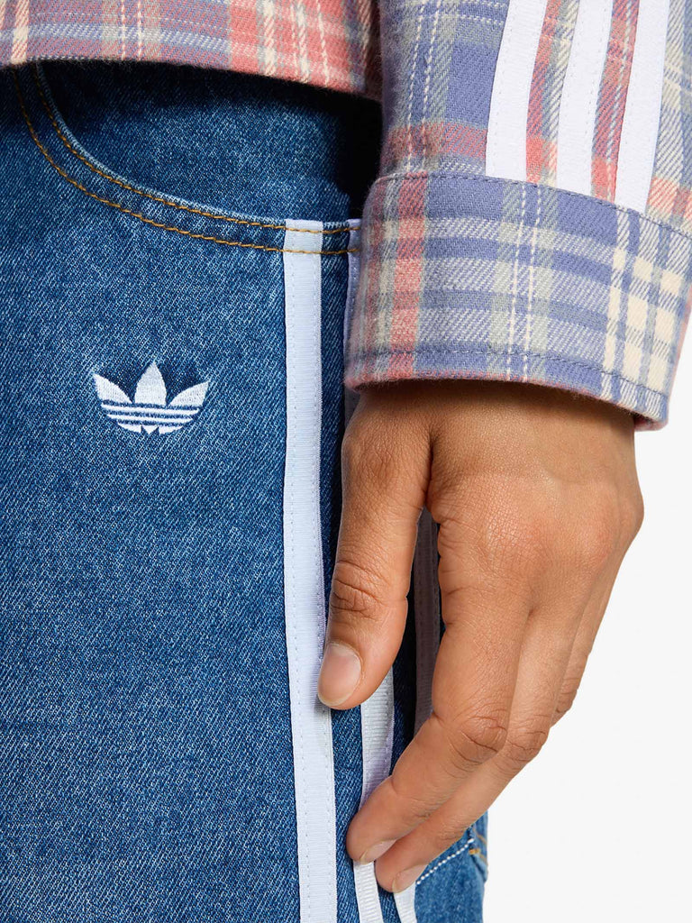 ADIDAS jeans originals baggy donna blu cotone