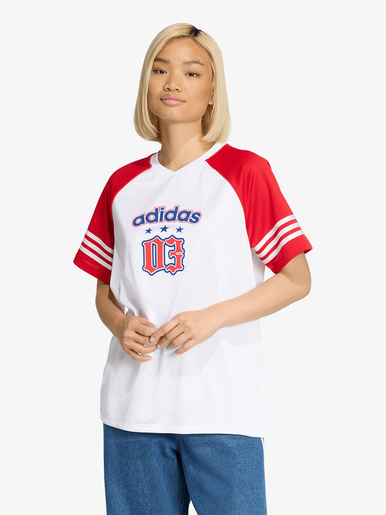 ADIDAS t-shirt originals jersey bb donna bianco