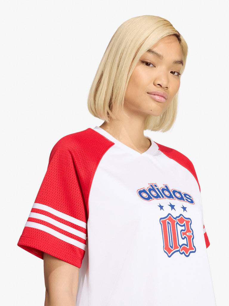 ADIDAS t-shirt originals jersey bb donna bianco