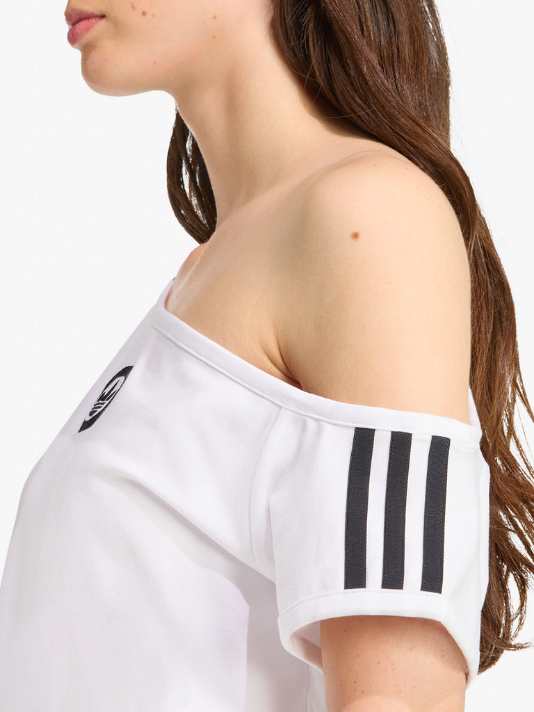 ADIDAS t-shirt originals campus 2000 off donna bianco cotone