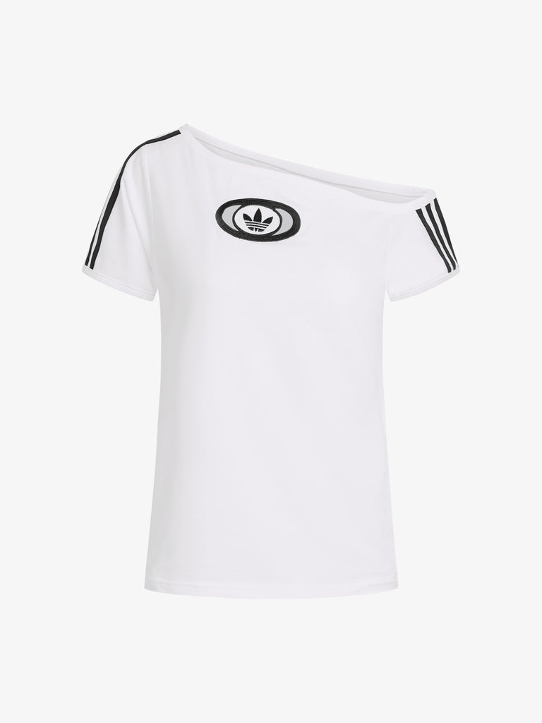 ADIDAS t-shirt originals campus 2000 off donna bianco cotone