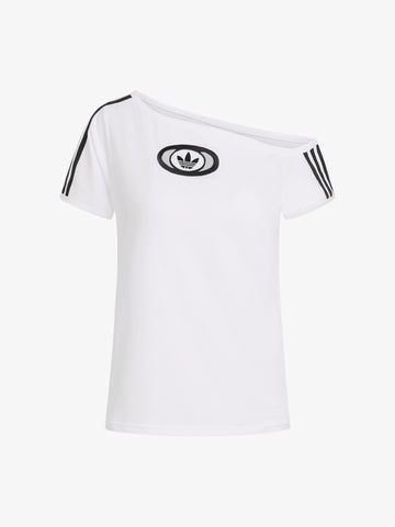 ADIDAS t-shirt originals campus 2000 off donna bianco cotone