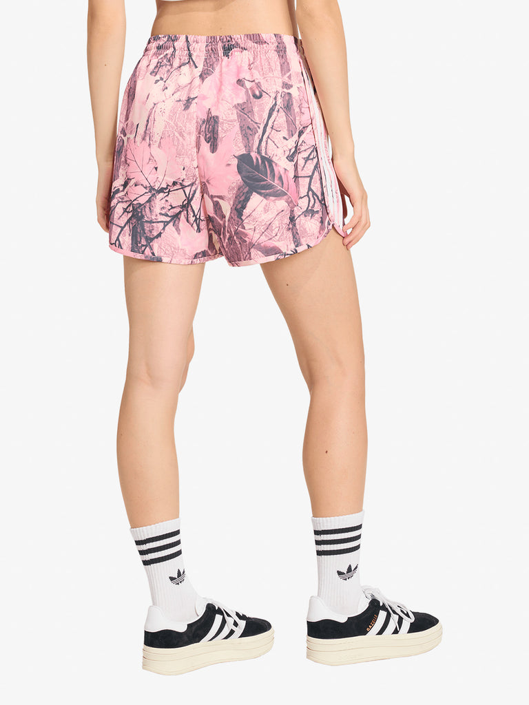 ADIDAS shorts originals satin ruffle 3-stripes donna rosa multi