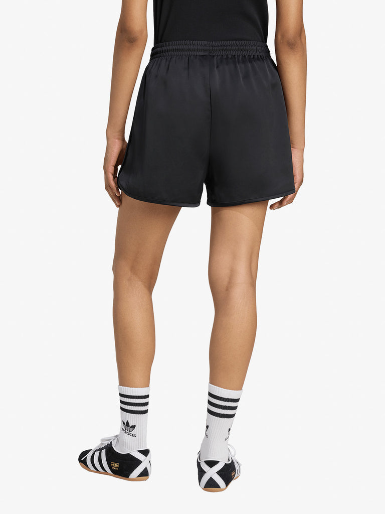 ADIDAS shorts originals satin ruffle 3-stripes donna nero