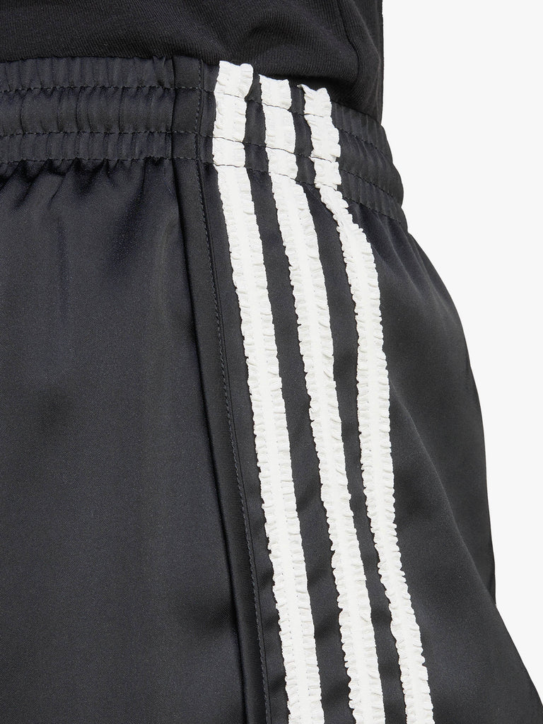 ADIDAS shorts originals satin ruffle 3-stripes donna nero