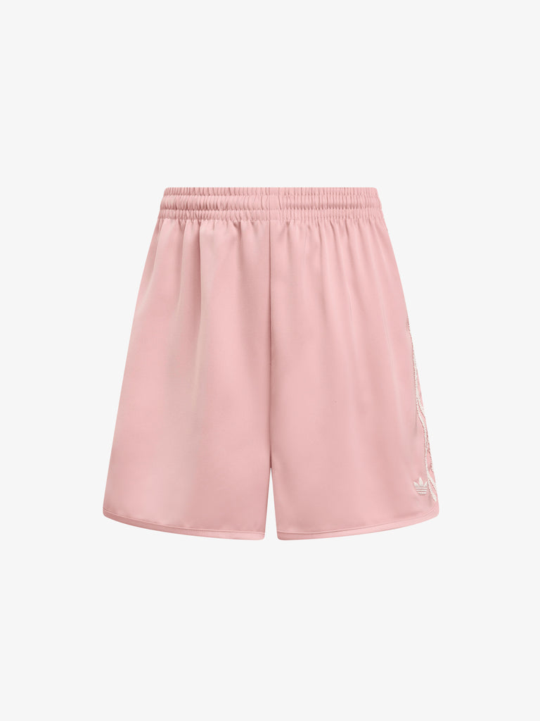 ADIDAS shorts originals satin ruffle 3-stripes women's pink