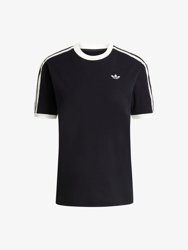 ADIDAS t-shirt originals ruffle 3-stripes donna nero cotone