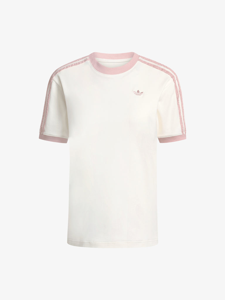 ADIDAS t-shirt originals ruffle 3-stripes donna bianco cotone